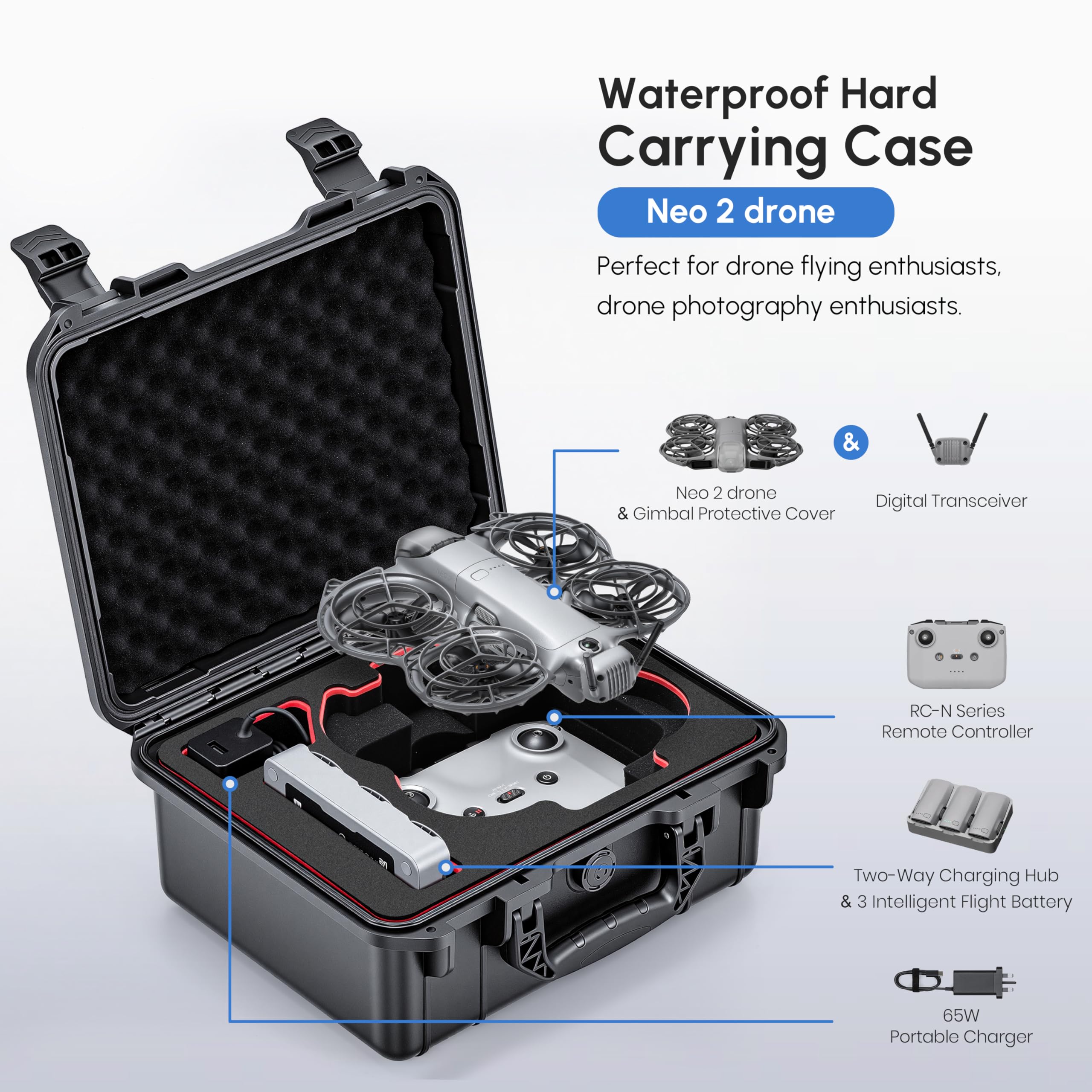 NEO 2 Case,Waterproof Hard Car – Drone Joystick Cover Bewertung und Preis